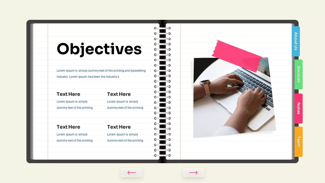 Free-Interactive-Notebook-ppt-template5