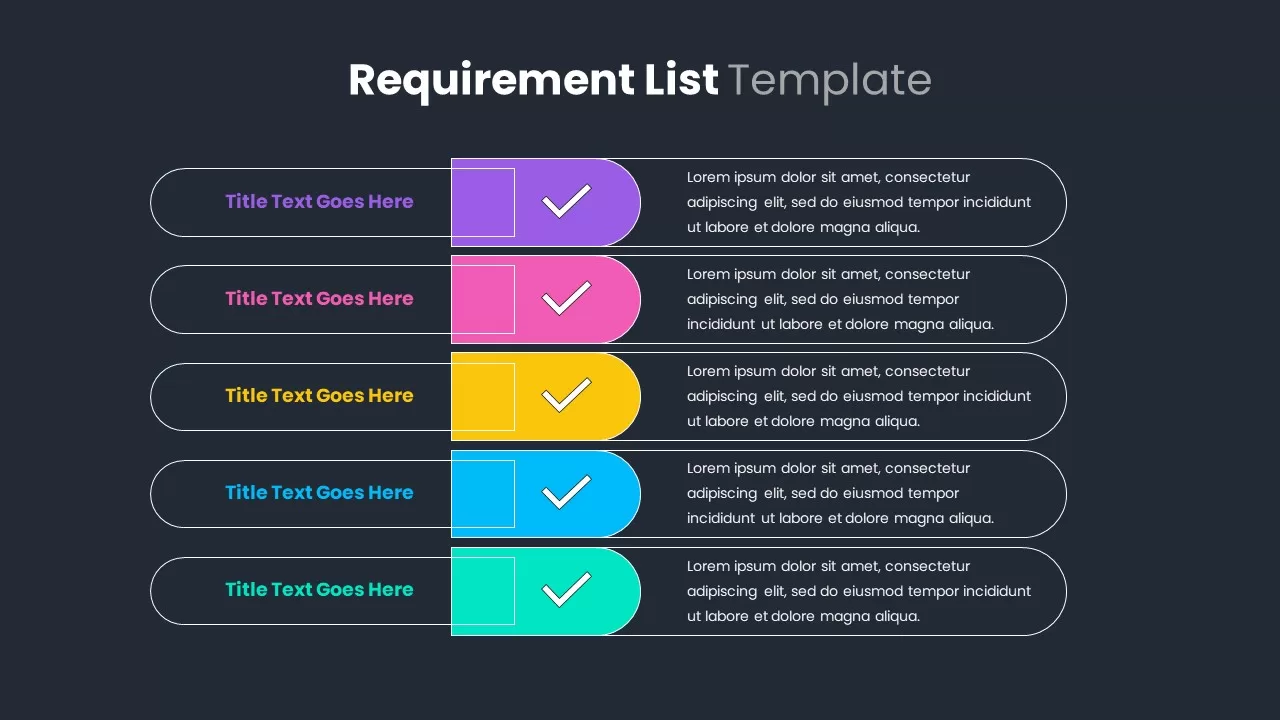 Requirement list powerpoint