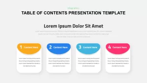 Table Of Contents For Presentation