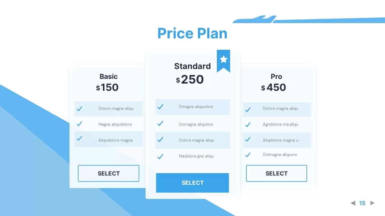 price-plan-ppt-slide