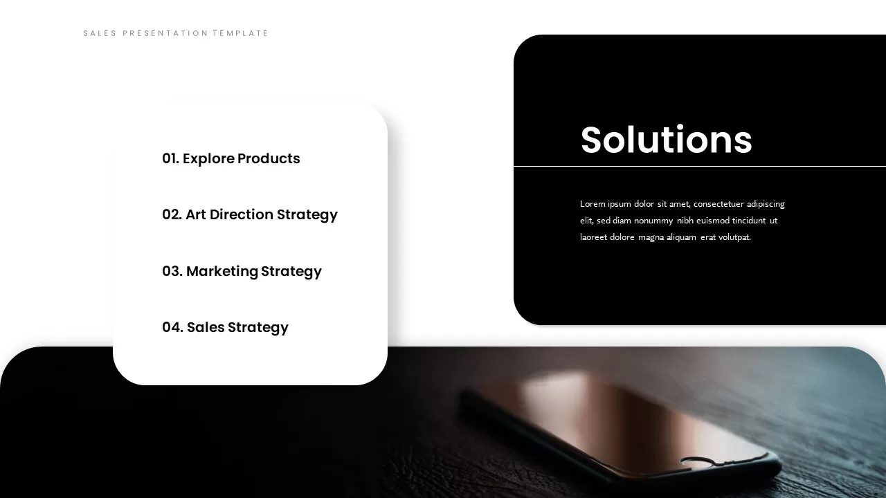 solutions template slide