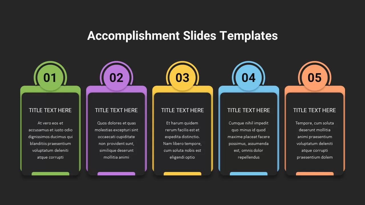 Accomplishment Slide Template Dark