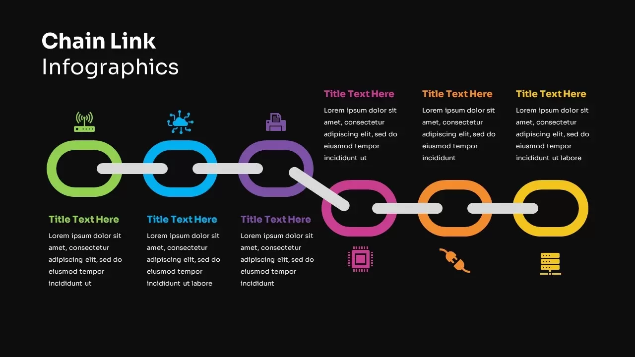 Chain Link Presentation Template Dark