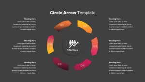 Circle Arrows Infographics Dark