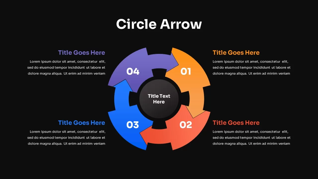 Circle Arrows Template Dark