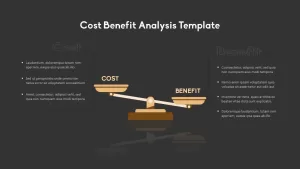 Cost Benefit Analysis Template for PowerPoint Dark