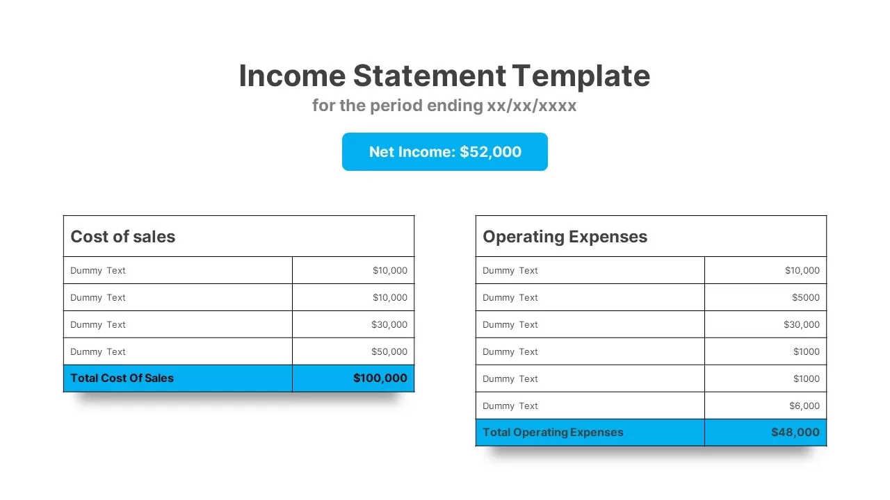 Income Statement Template