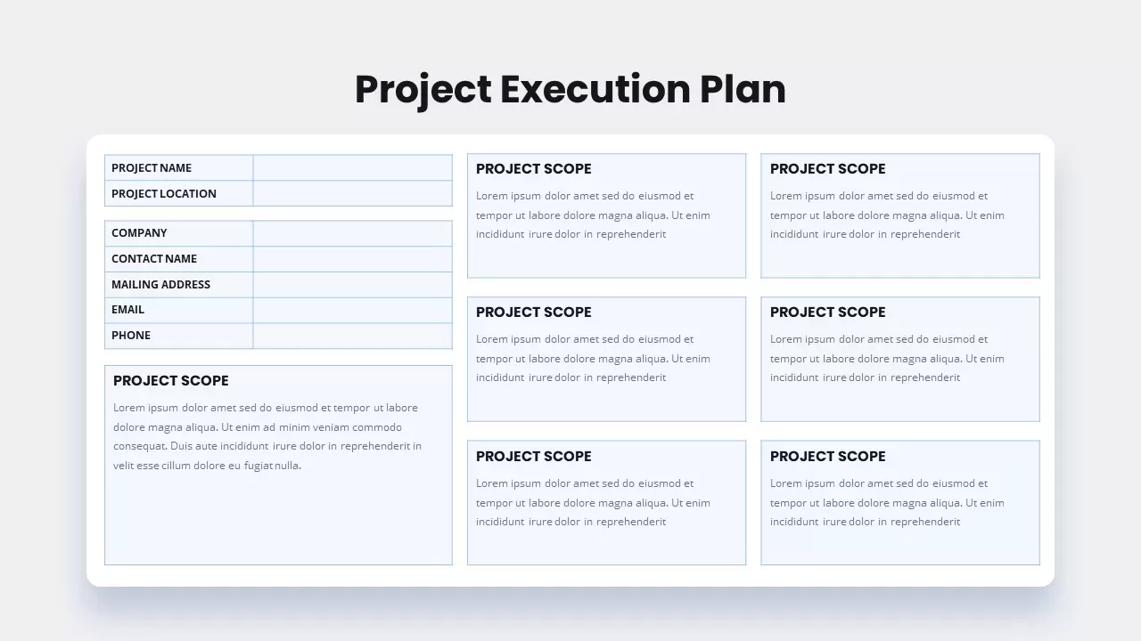 PowerPoint Template Project Plan