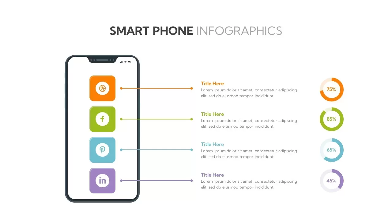 Smart Phone Infographics Template