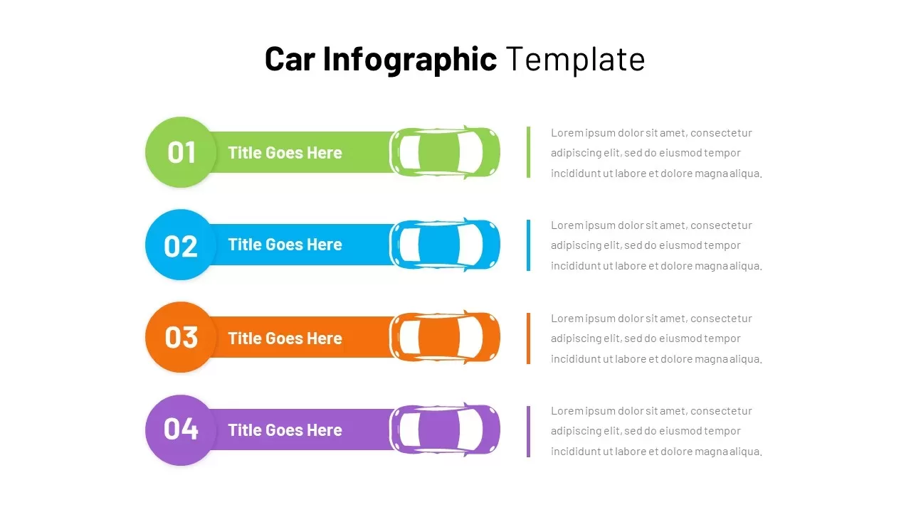 car infographic slide template