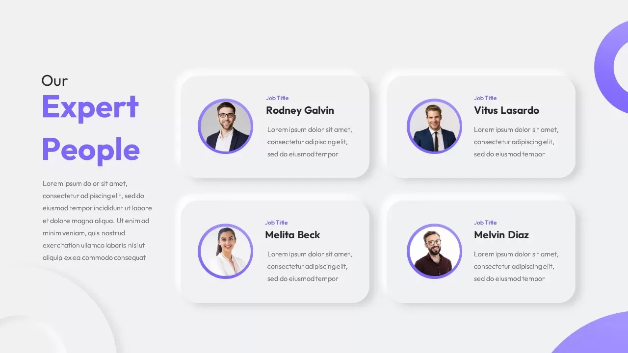 our experts powerpoint template