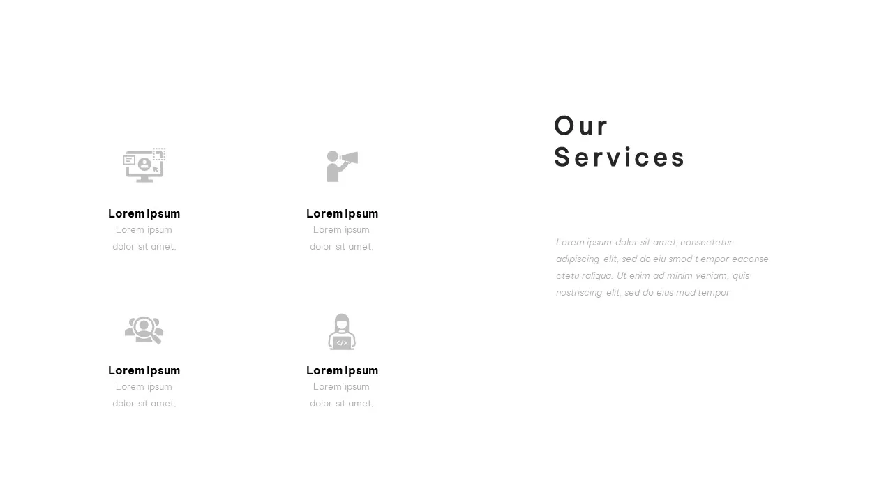 our services powerpoint template