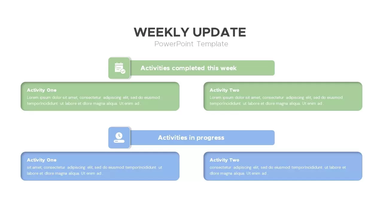 weekly update powerpoint template