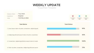 weekly update slide template