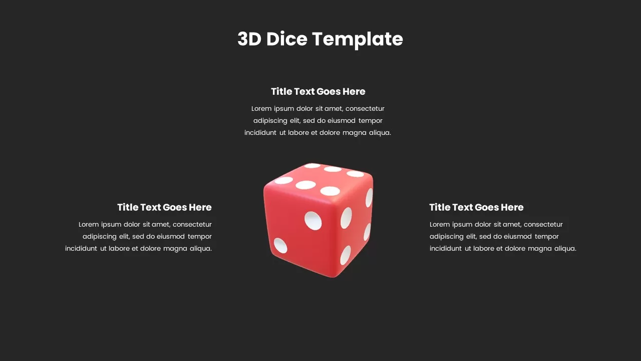 Animated 3D Dice Template, Animated 3D Dice PowerPoint Template, Animated 3D Dice ppt Template, Animated 3D Dice slide, editable 3D Dice Template