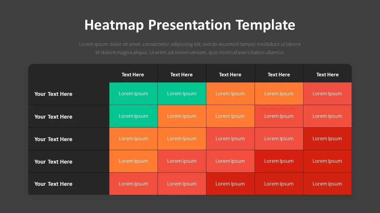 Heatmap Presentation Template Dark