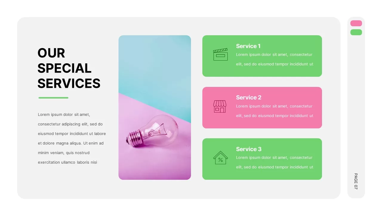 Pink And Green Presentation Template6