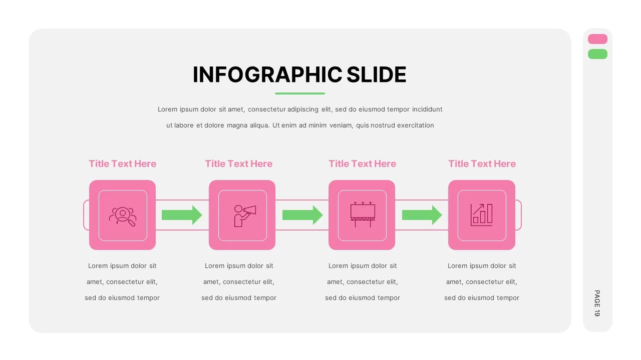 Pink And Green Theme Infographic Presentation Template