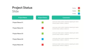 PowerPoint Project Status Slide