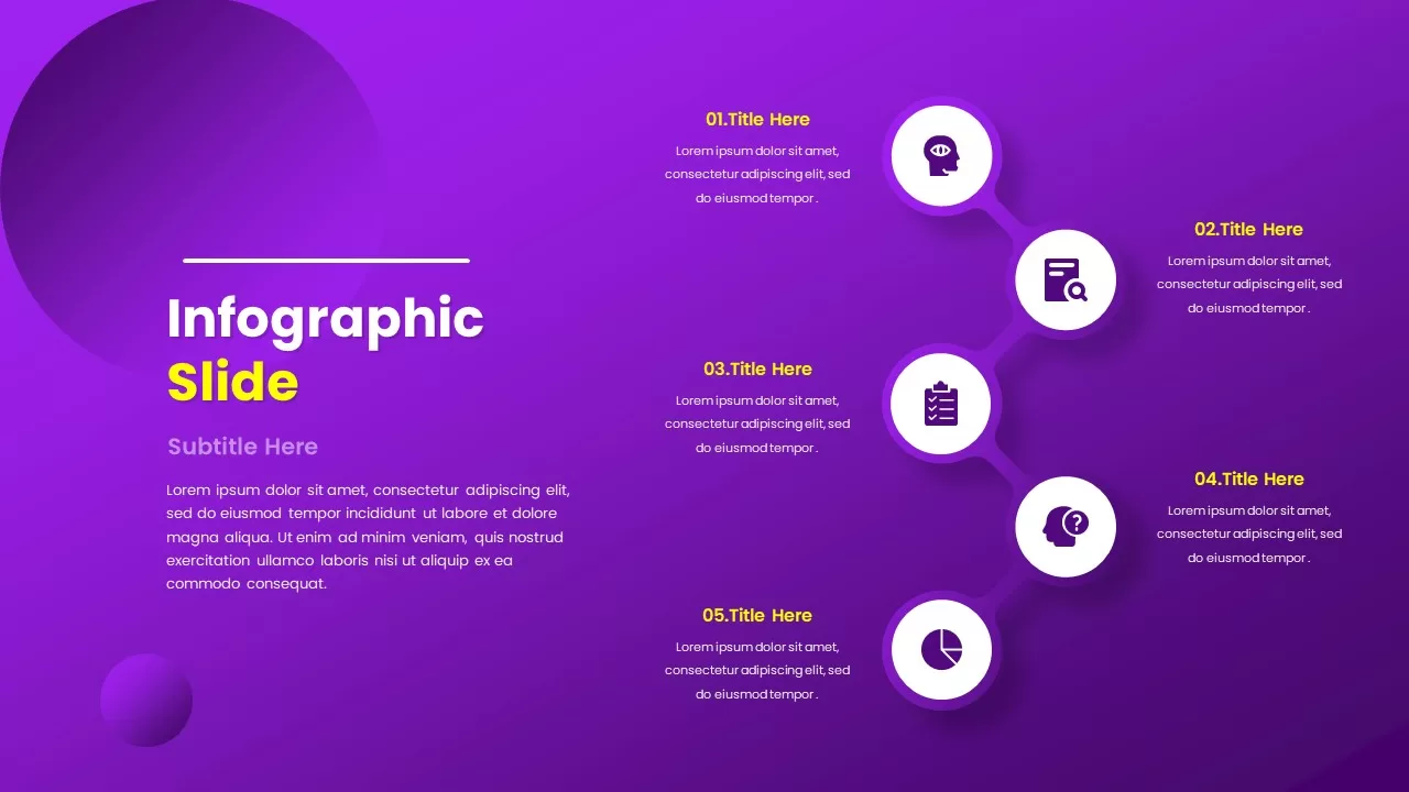 Purple color business infographic presentation template