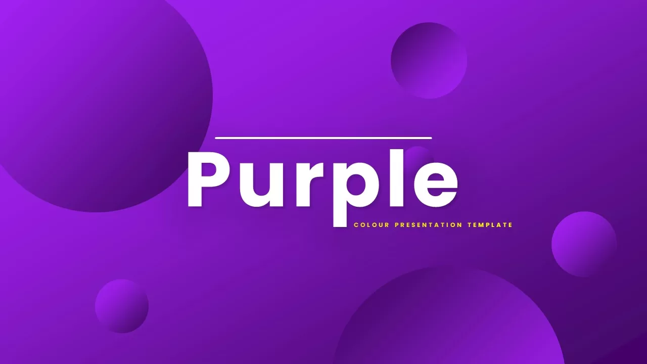 Purple color presentation template