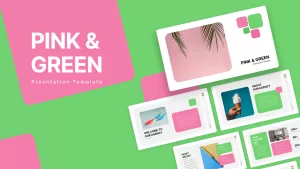 pink and green presentation template