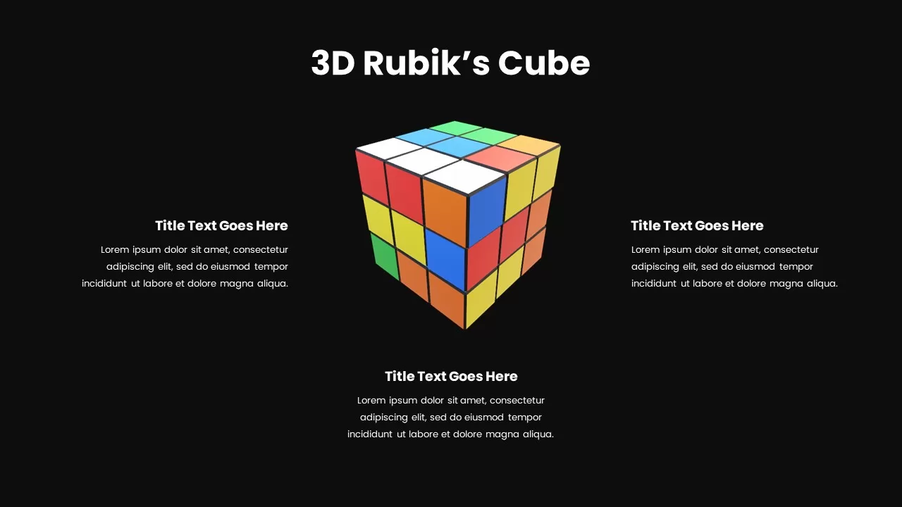 rubik's cube templaterubiks cube layout, 3d rubiks cube ppt, 3d rubiks cube powerpoint, 3d rubiks cube slide, 3d rubiks cube template