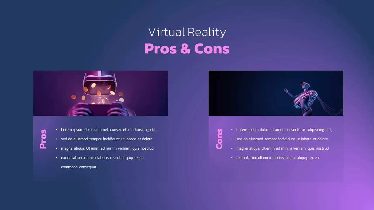 pros and cons of virtual reality presentation template