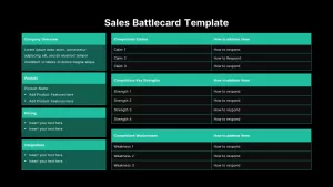 battle card template, battle card PowerPoint template, battle card ppt template, battle card slides, sales battle card template, sales battle card powerpoint