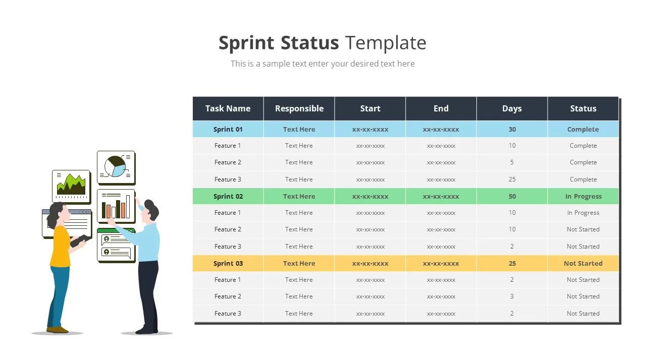 sprint weekly status report template