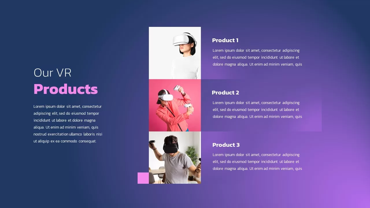 virtual reality products presentation template