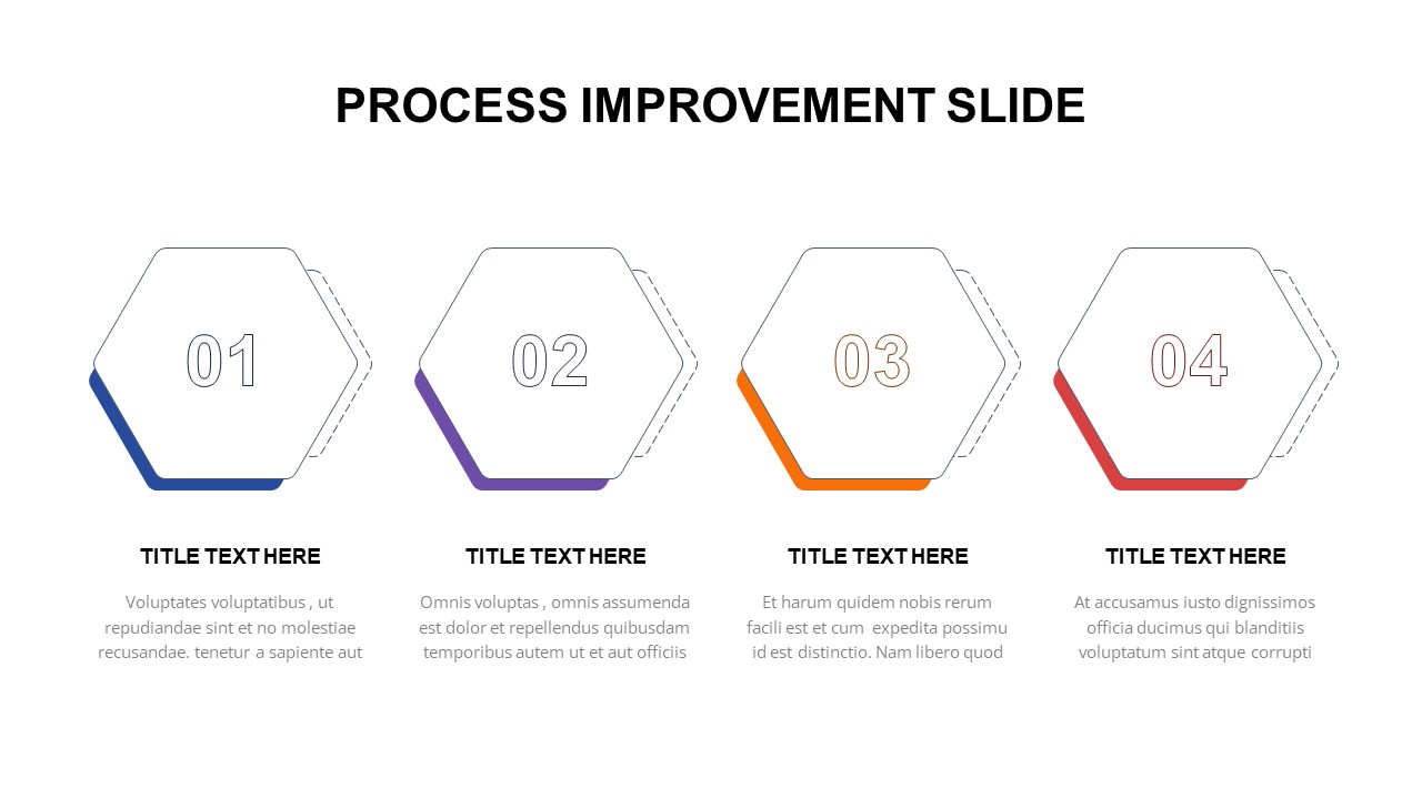 4 Step Process Improvement PowerPoint Template