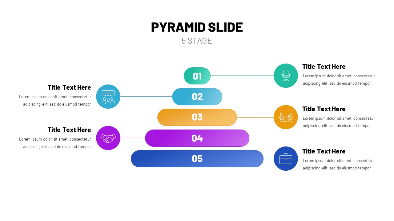 5 Stage Pyramid Slide Template