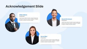 Acknowledgement Slides PowerPoint Templates blue