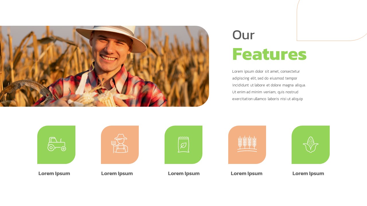 Farm PowerPoint template features