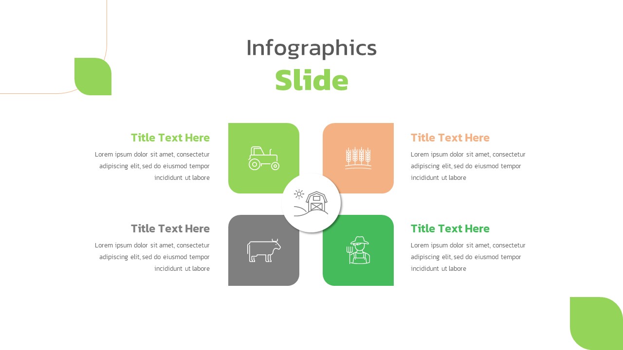 Farm PowerPoint template infographics slide