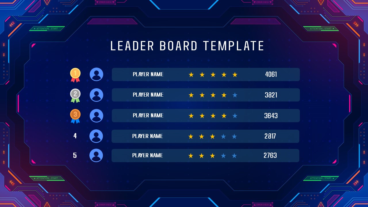 Leader Board PowerPoint Template