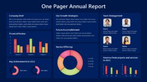 One Pager Annual Report Templates