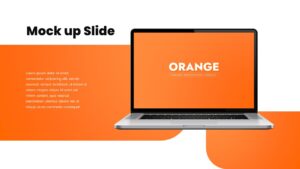 Orange theme business mockup presentation template