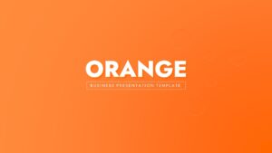 Orange theme business presentation template2