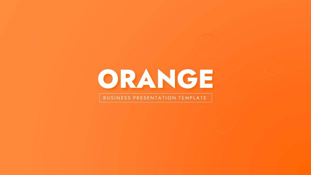 Orange theme business presentation template2