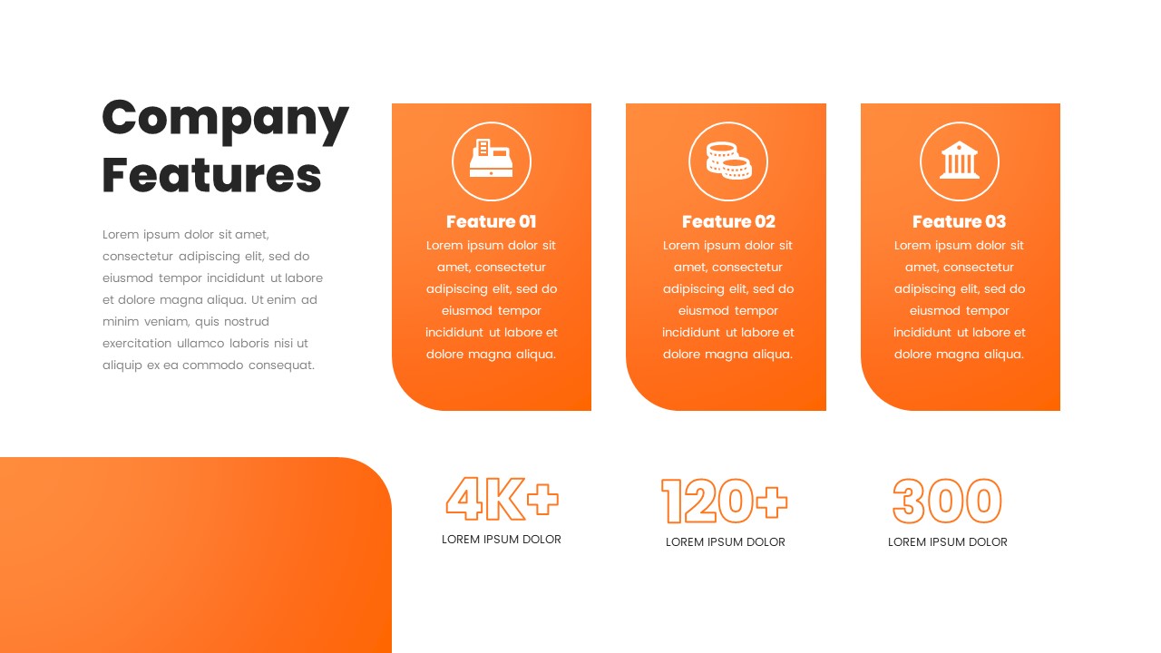 Orange theme business presentation template8