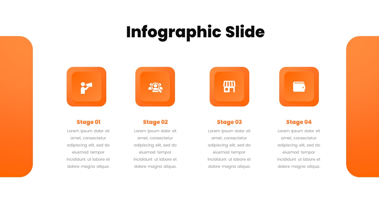 Orange theme infographic presentation template