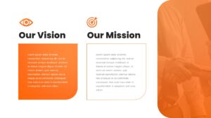 Orange theme vision mission presentation template