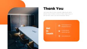 Orange white theme thank you presentation template