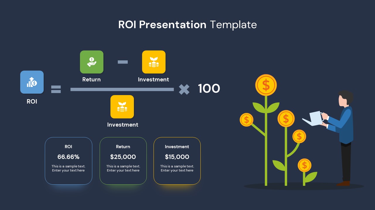 ROI Presentation Template Dark