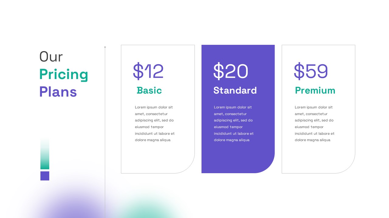 Software Presentation Pricing Plan Template