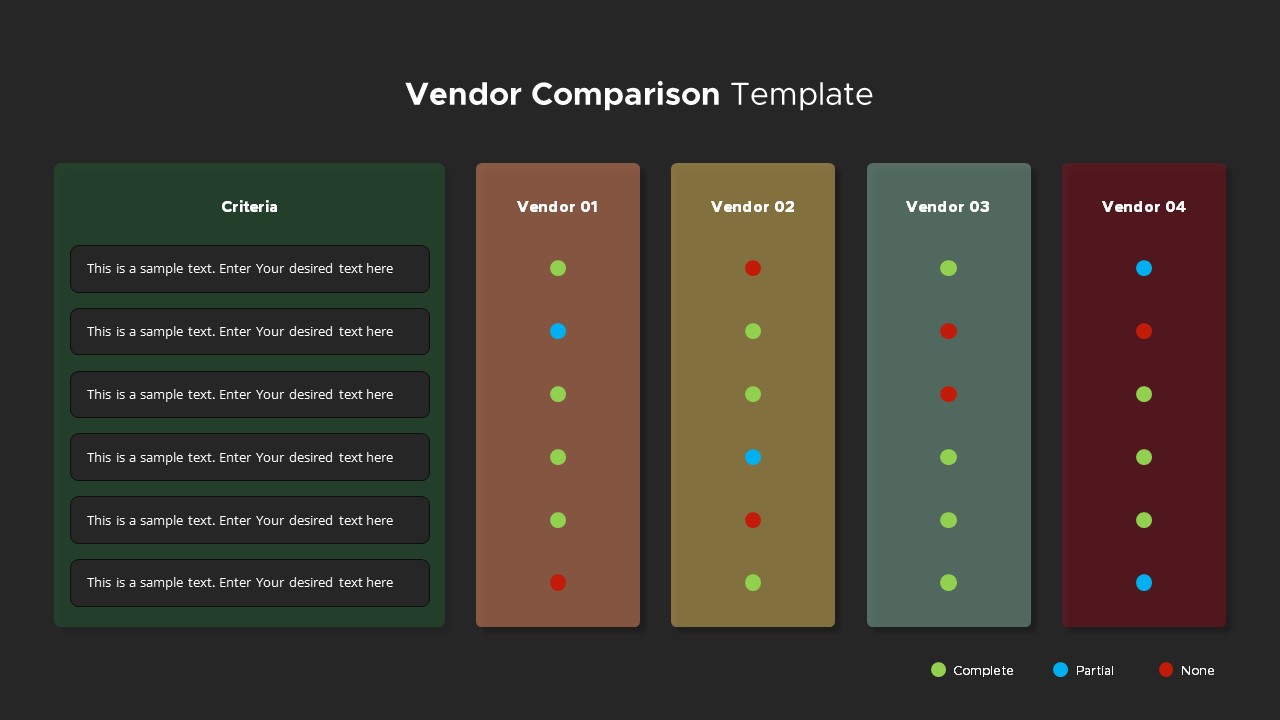 Vendor Comparison PowerPoint Template