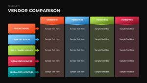 Vendor Comparison Template Slides Dark