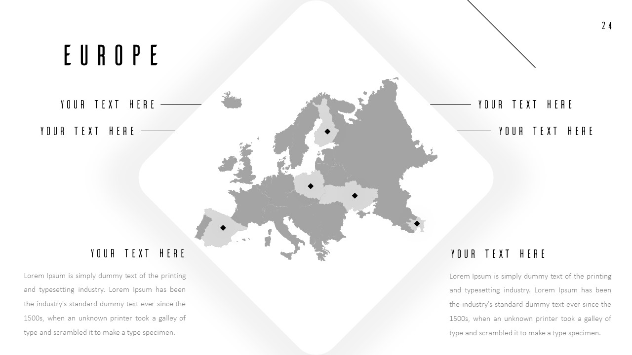 pitch deck europe map slide